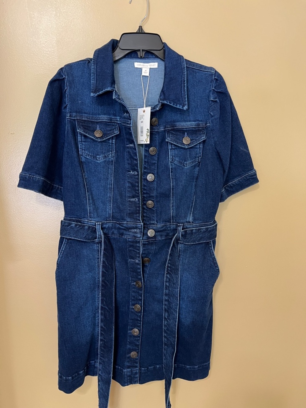 Chelsea & Violet Dark Blue Denim Mini Dress